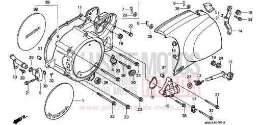 KURBELGEHAEUSEDECKEL, L. VT1100C3W de 1998